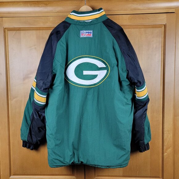 Vintage 90s Starter Pro Line NFL Green Bay Packers Pullover Winter Jacket - L - Picture 3 of 15